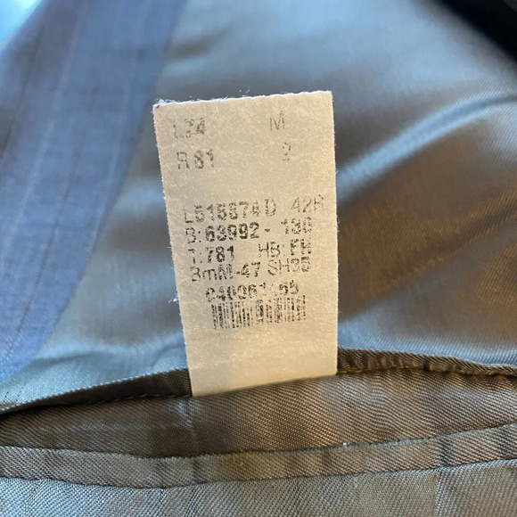 Lauren Ralph Lauren Pinstripe Wool Sport Coat Dinner Jacket Blazer Mens 42R Gray - Picture 14 of 14